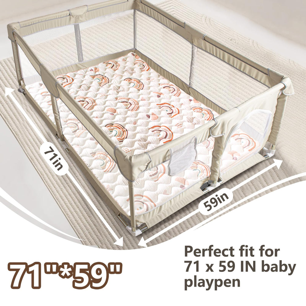 Beavtaens anti-slip underlay keeps babies secure during crawling.