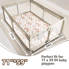 Beavtaens anti-slip underlay keeps babies secure during crawling.