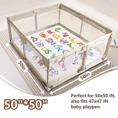 Beavtaens Baby Play Mat anti-slip bottom keeps little explorers steady on any floor.