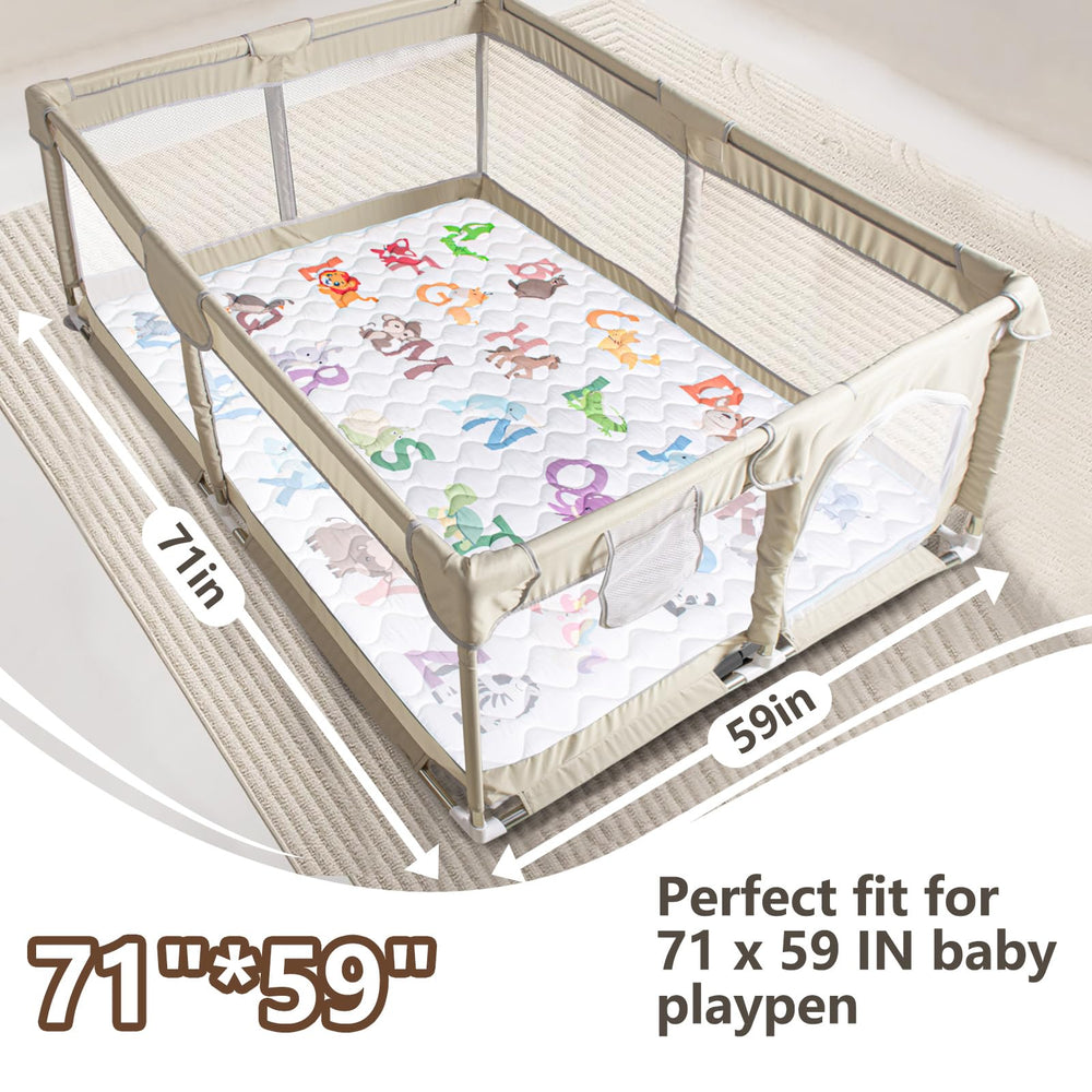 Beavtaens anti-slip dots keep the mat stable during crawling and playtime.