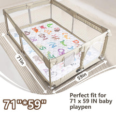 Beavtaens anti-slip dots keep the mat stable during crawling and playtime.