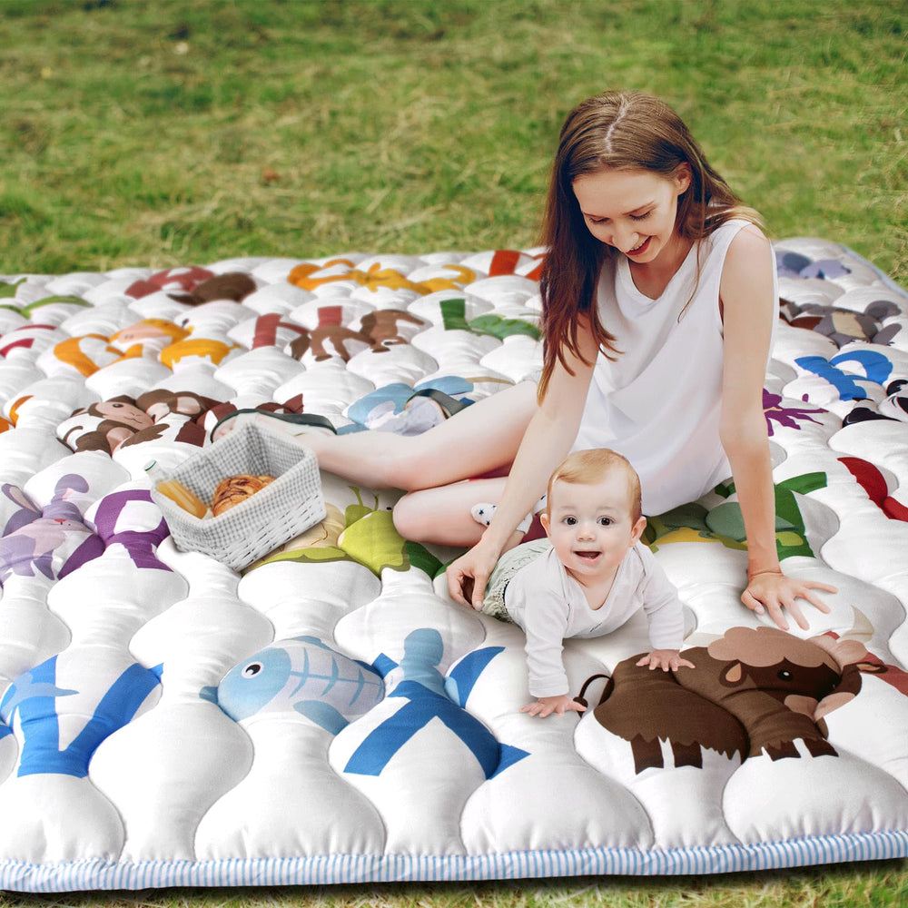 Beavtaens large 71x59 inch mat creates open space for activities.