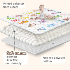 Beavtaens mat in use with a little one exploring on a soft surface.