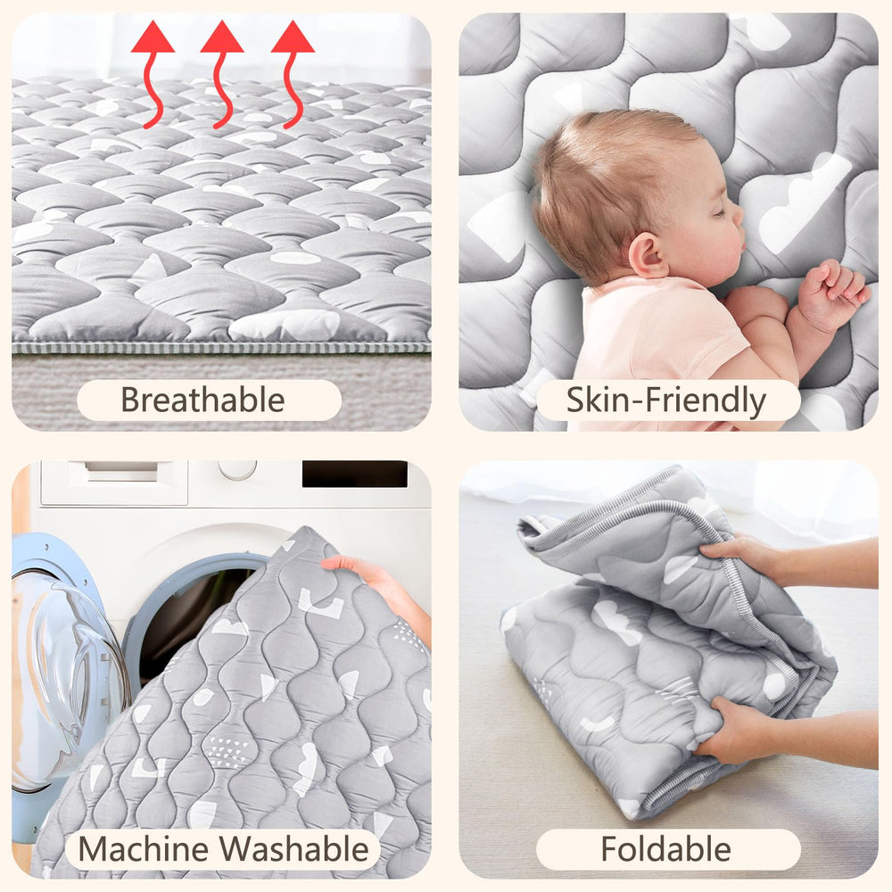 Beavtaens machine washable fabric keeps mat clean after busy playtimes