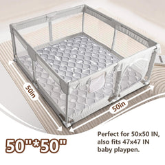 Beavtaens play mat shows non-slip back for secure crawling on floor