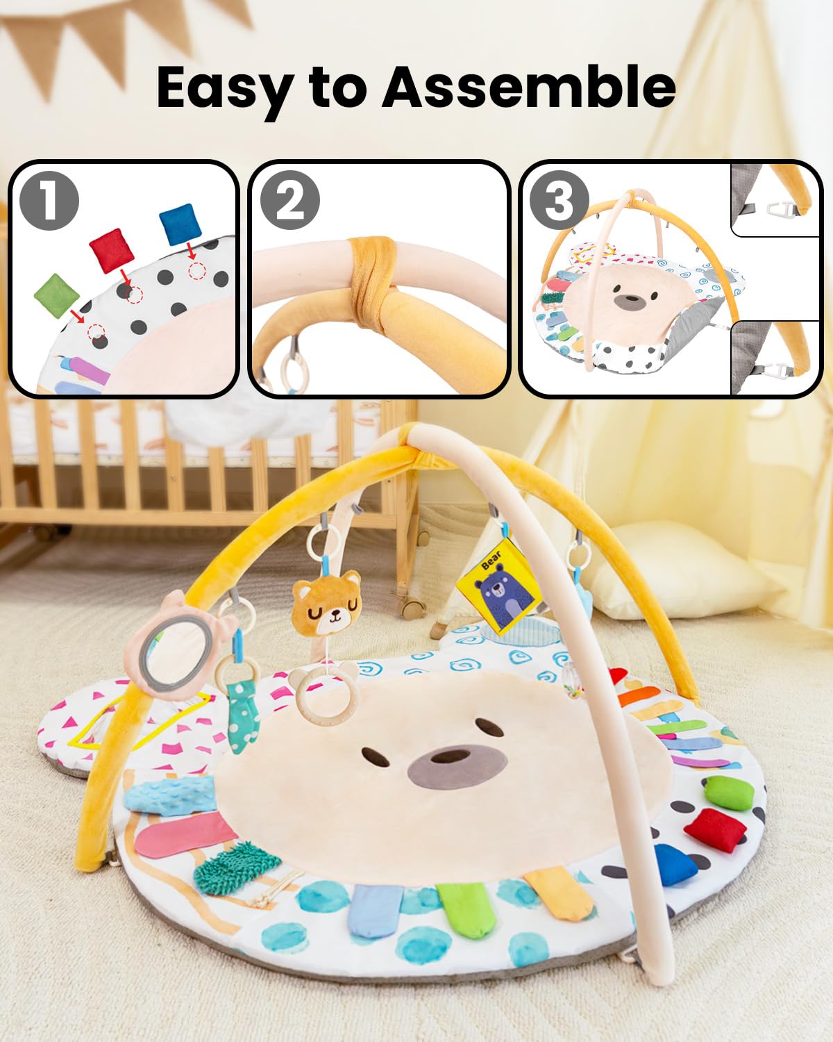 Beavtaens detachable sensory toys promote grasping and exploration