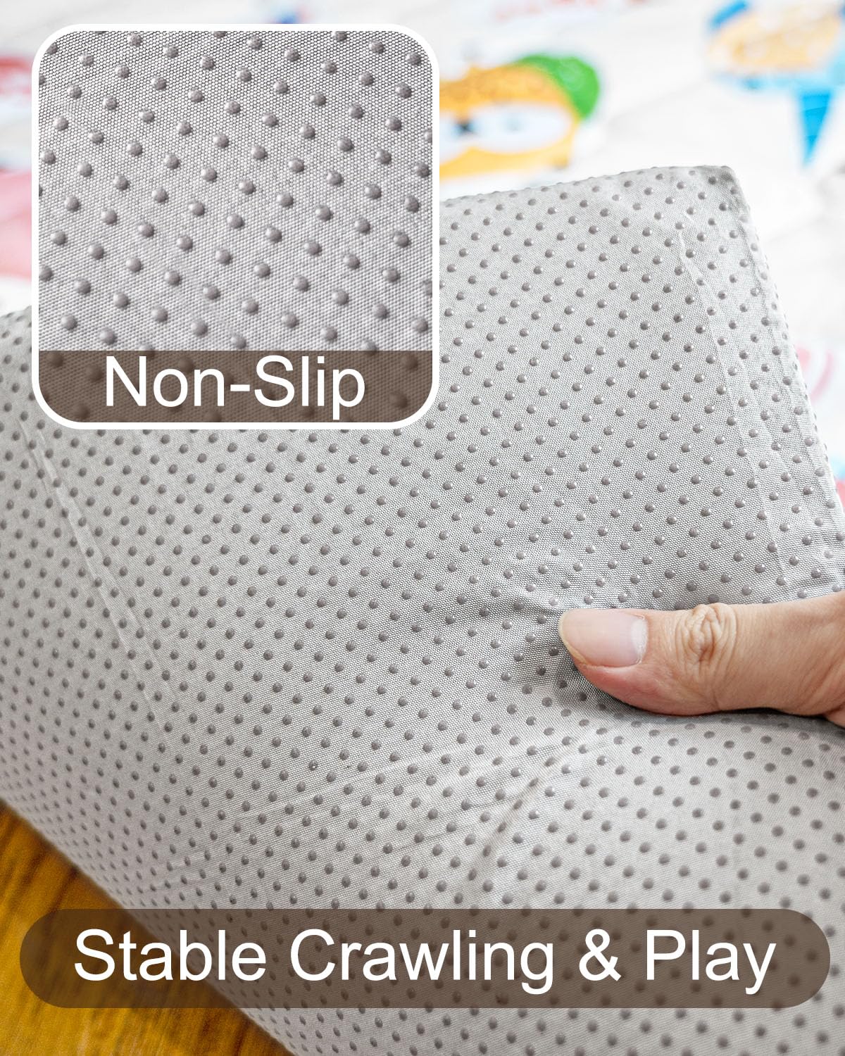 Beavtaens mat with adorable patterns engaging babies while playing