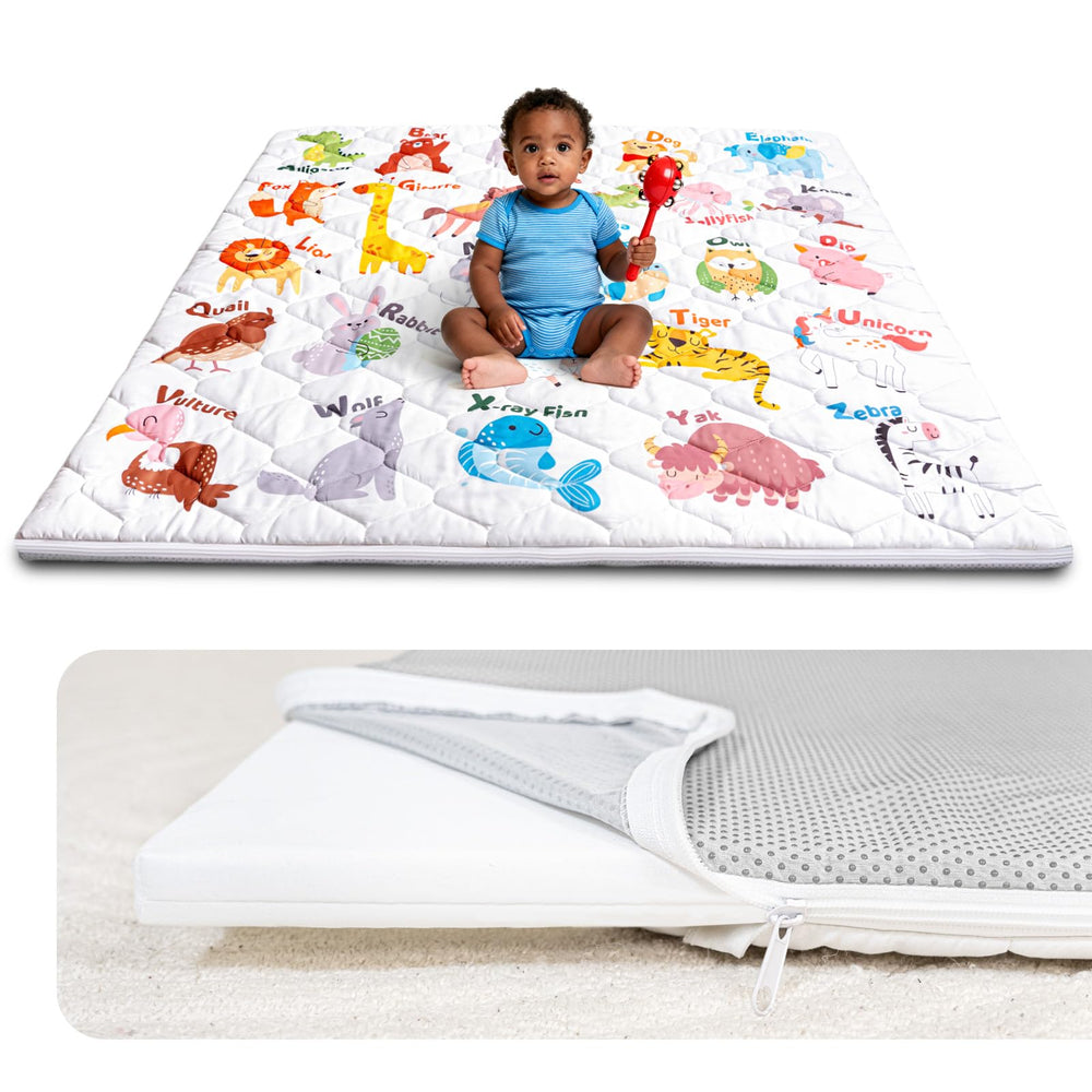 Beavtaens foam baby play mat cover removable for easy cleaning
