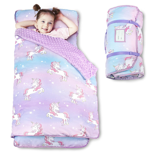 Beavtaens nap mat 55x22 with pillow and minky blanket for cozy naps.