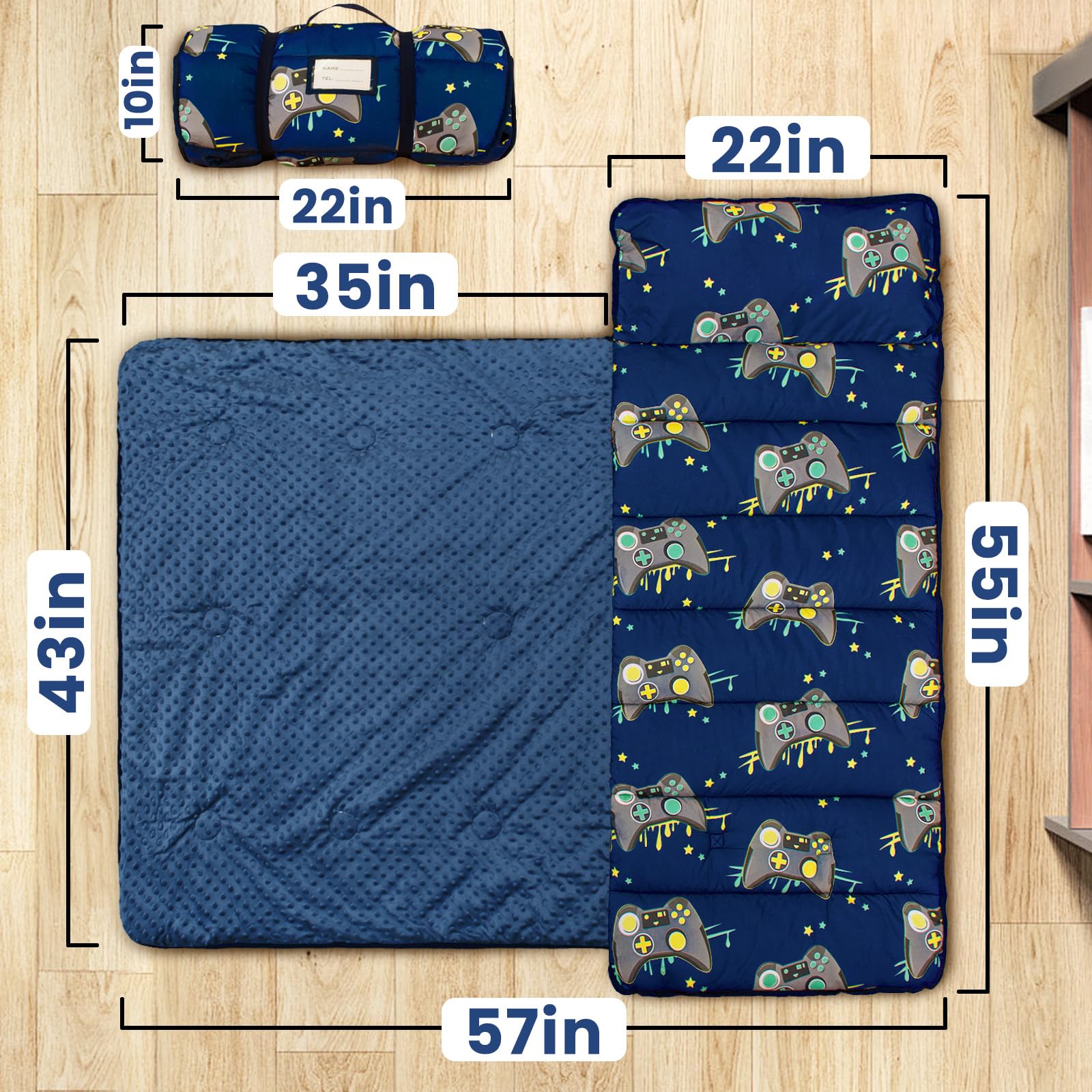 Beavtaens nap mat name tag helps prevent mix-ups during school time