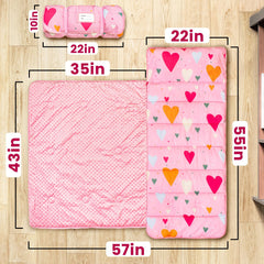 Beavtaens nap mat with pillow and minky blanket for cozy rest