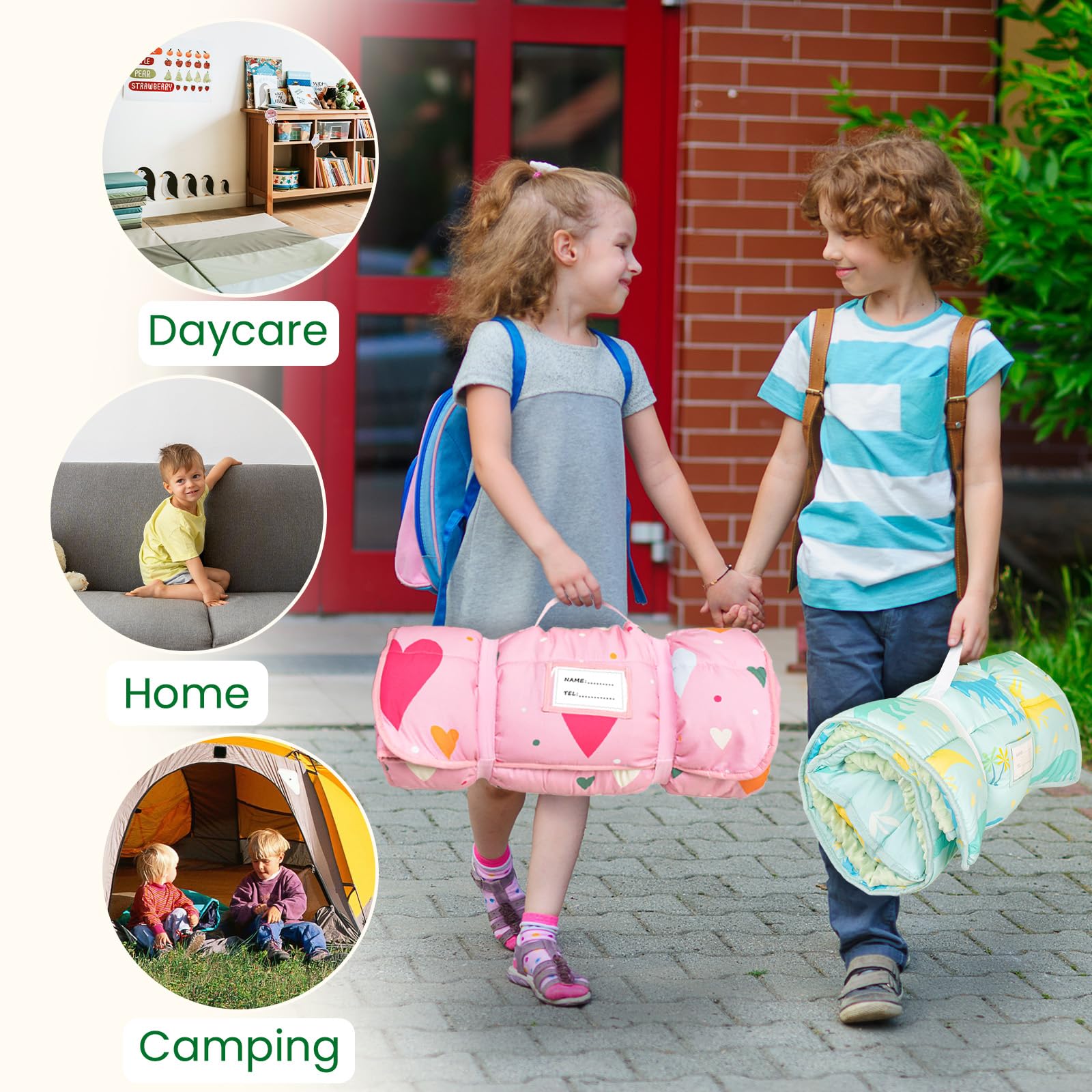 Beavtaens nap mat with removable cover for simple cleaning and care.