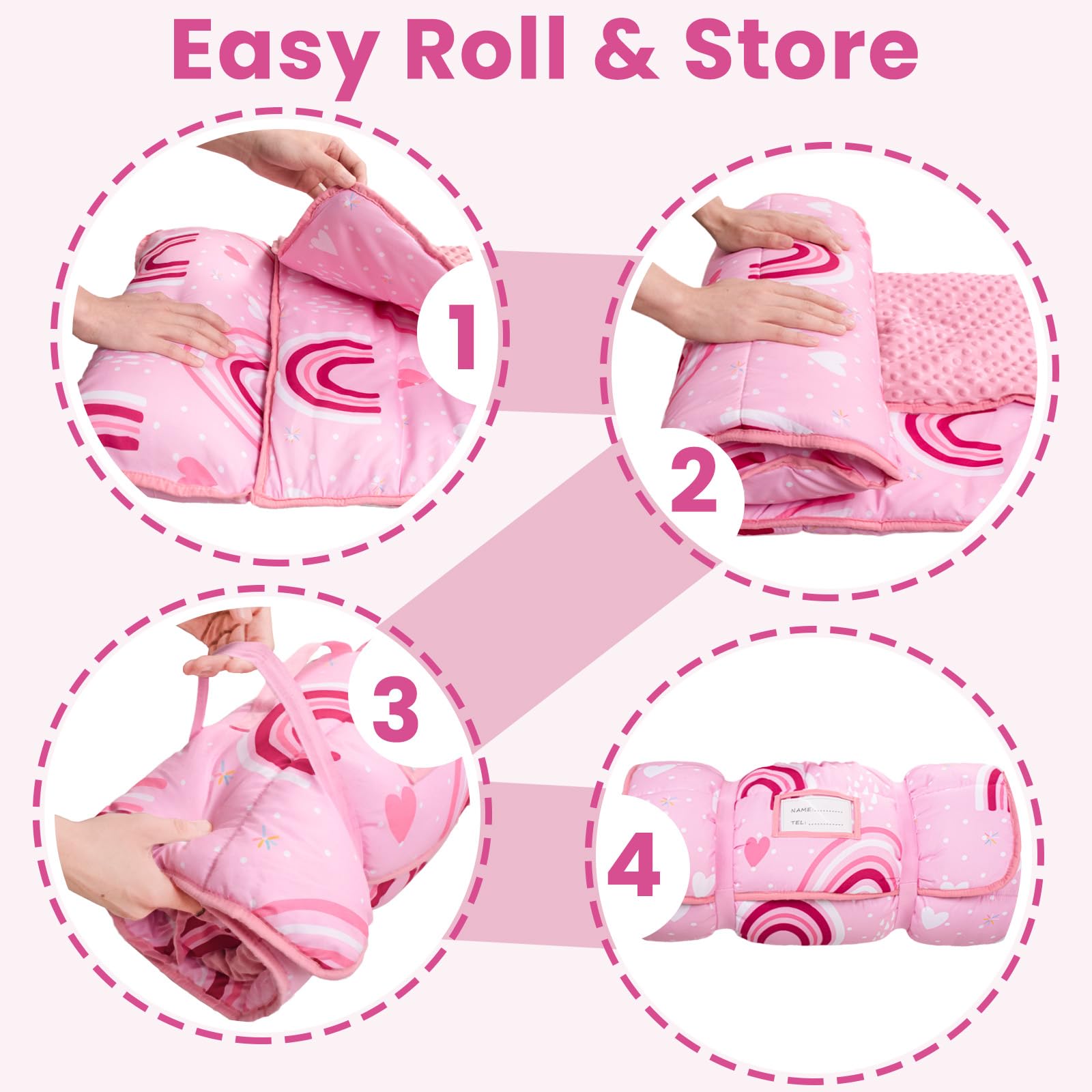 Beavtaens nap mat removable cover allows simple washing.