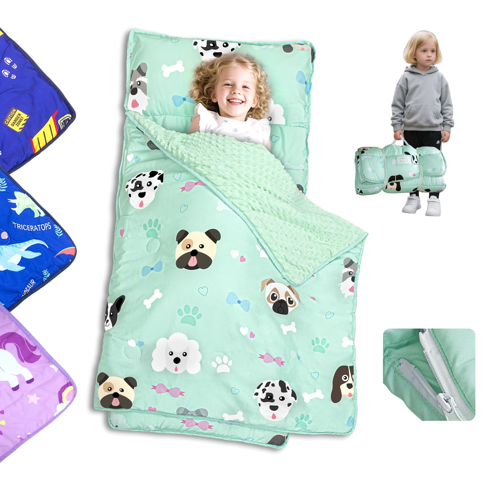 Beavtaens nap mat rolled up with carrying handle for easy transport
