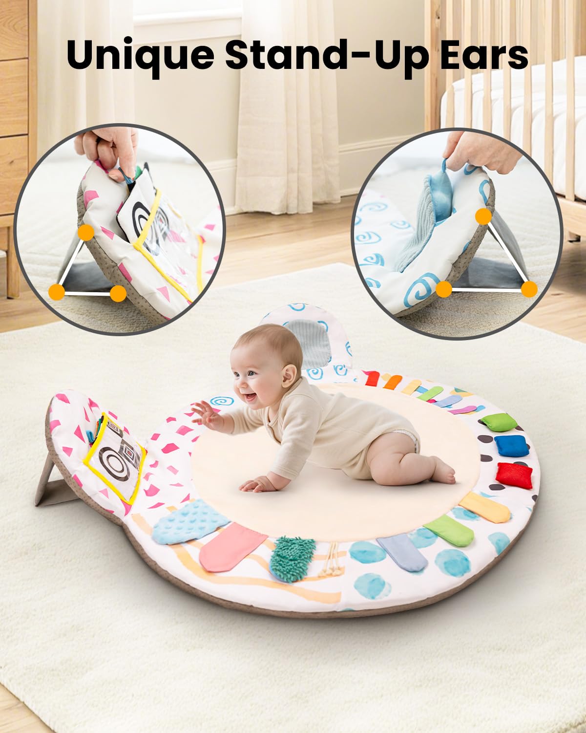 Beavtaens oversized non slip mat keeps baby safe during playtime