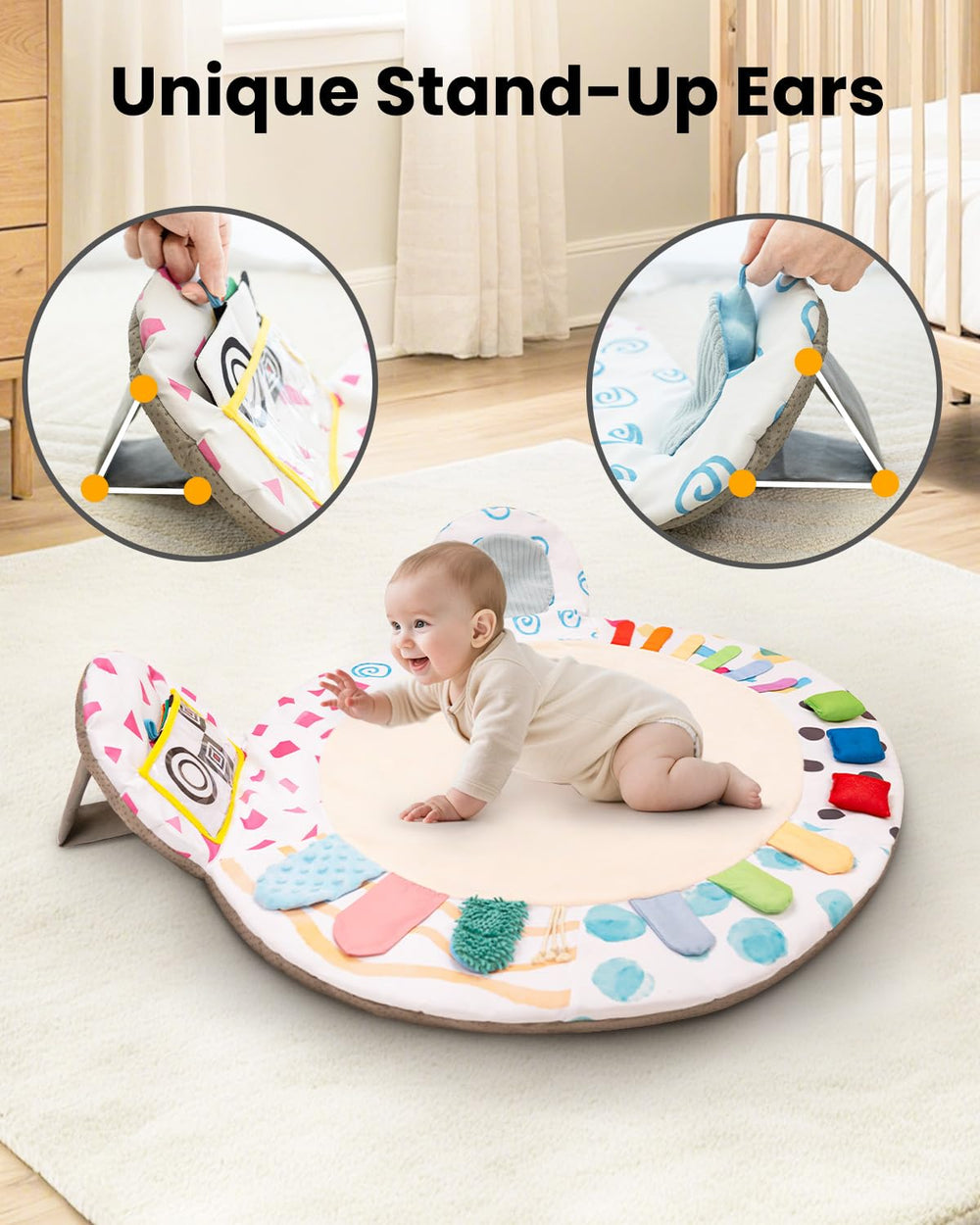 Beavtaens oversized non slip mat keeps baby safe during playtime