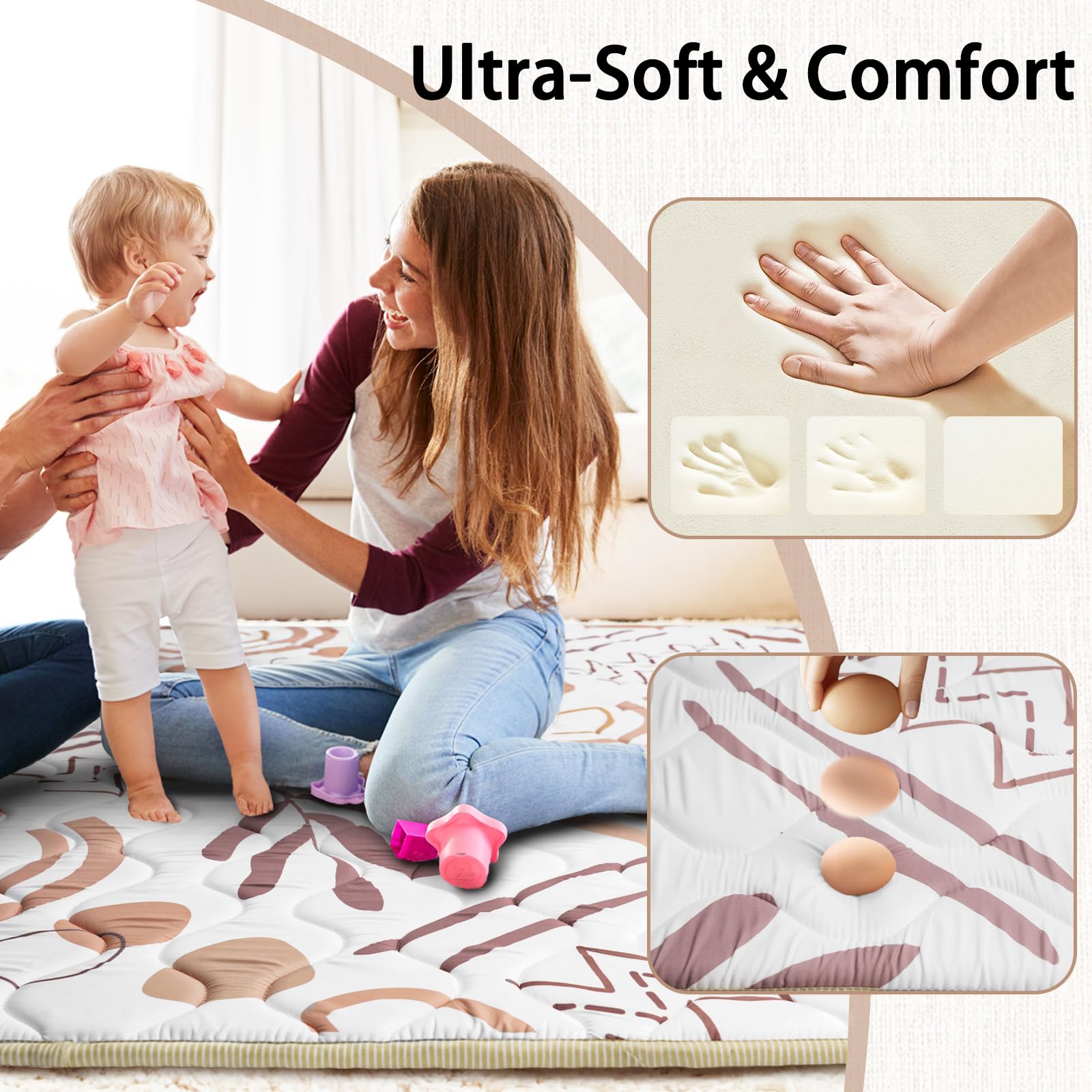 Beavtaens crawling pad provides a soft, safe surface for early exploration