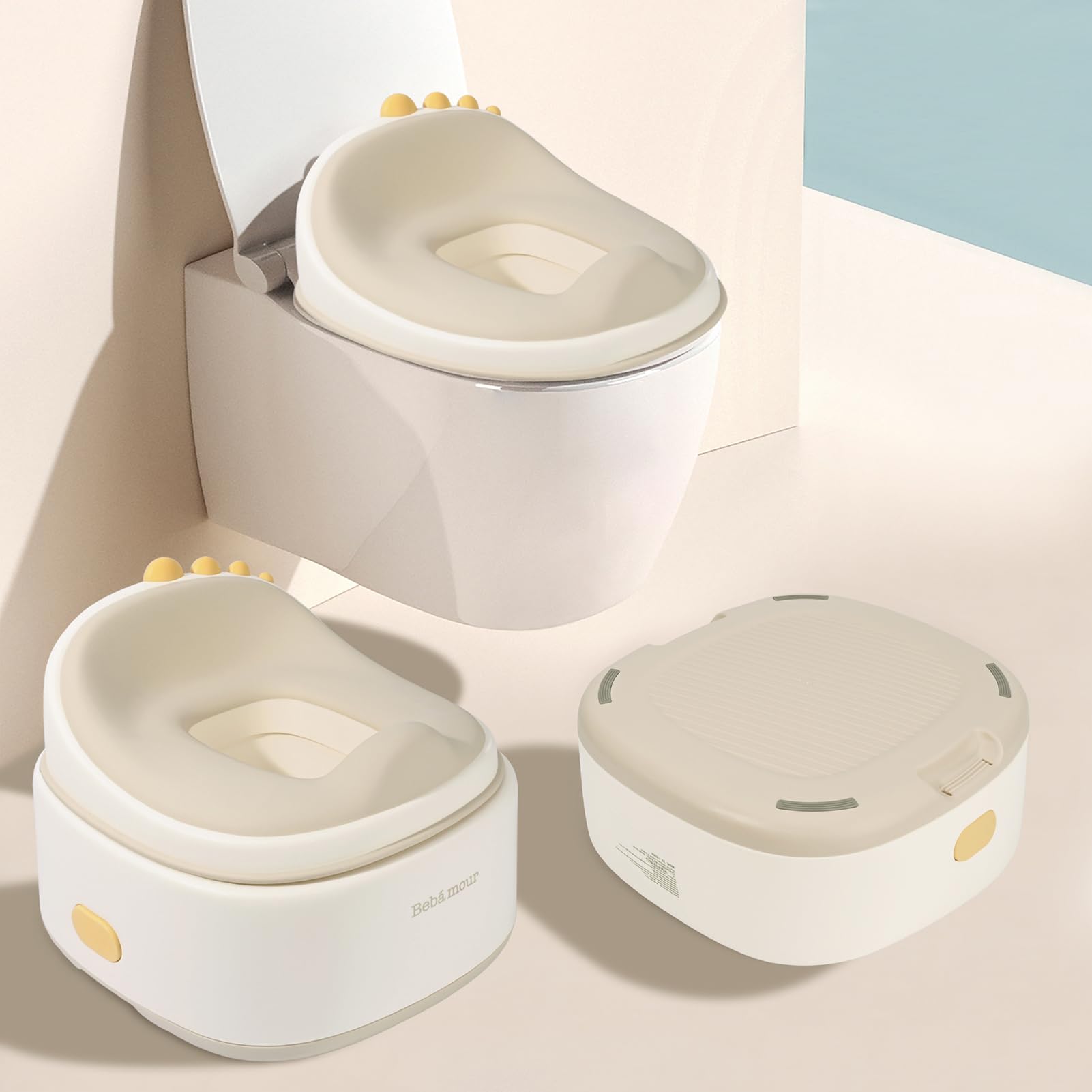 Bebamour 3in1-potty-trainer supports independent learning for kids.