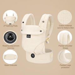 Bebamour hip-friendly seat position supports M shape legs