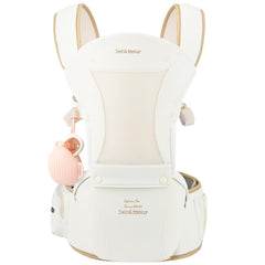 Bebamour Baby Carrier with Hip Seat front view showing ergonomic support