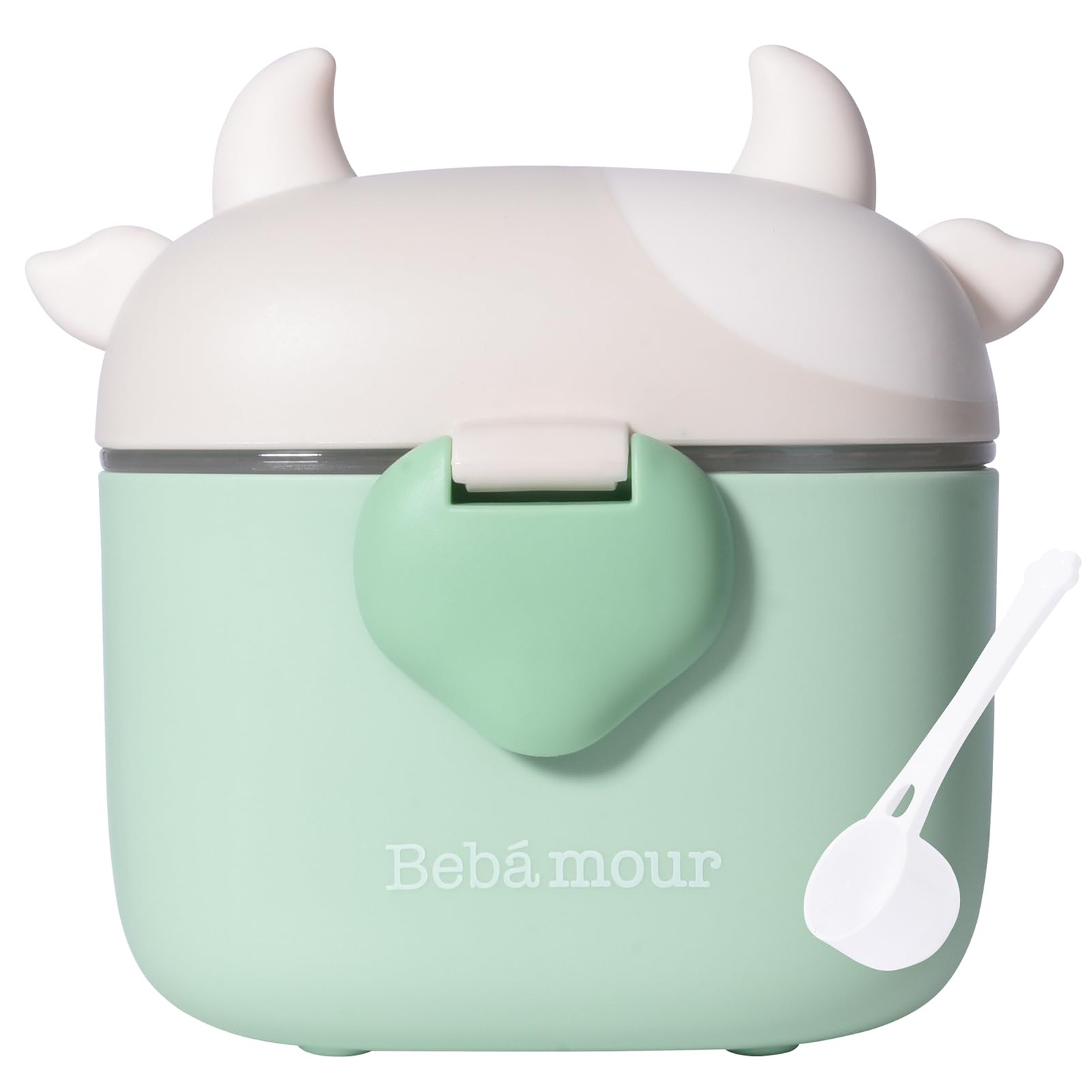 Bebamour baby formula dispenser lid seal ensures airtight travel protection.
