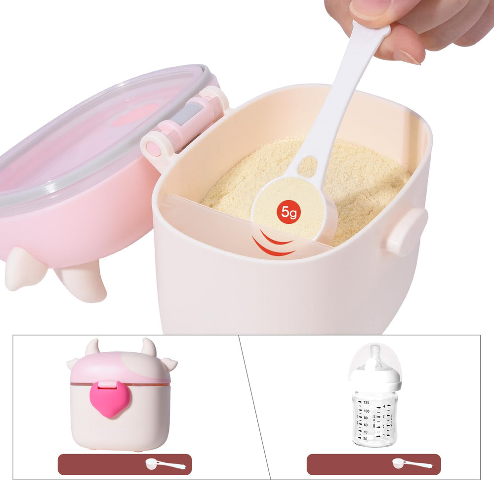 Bebamour formula container with scoop and visible portion indicators
