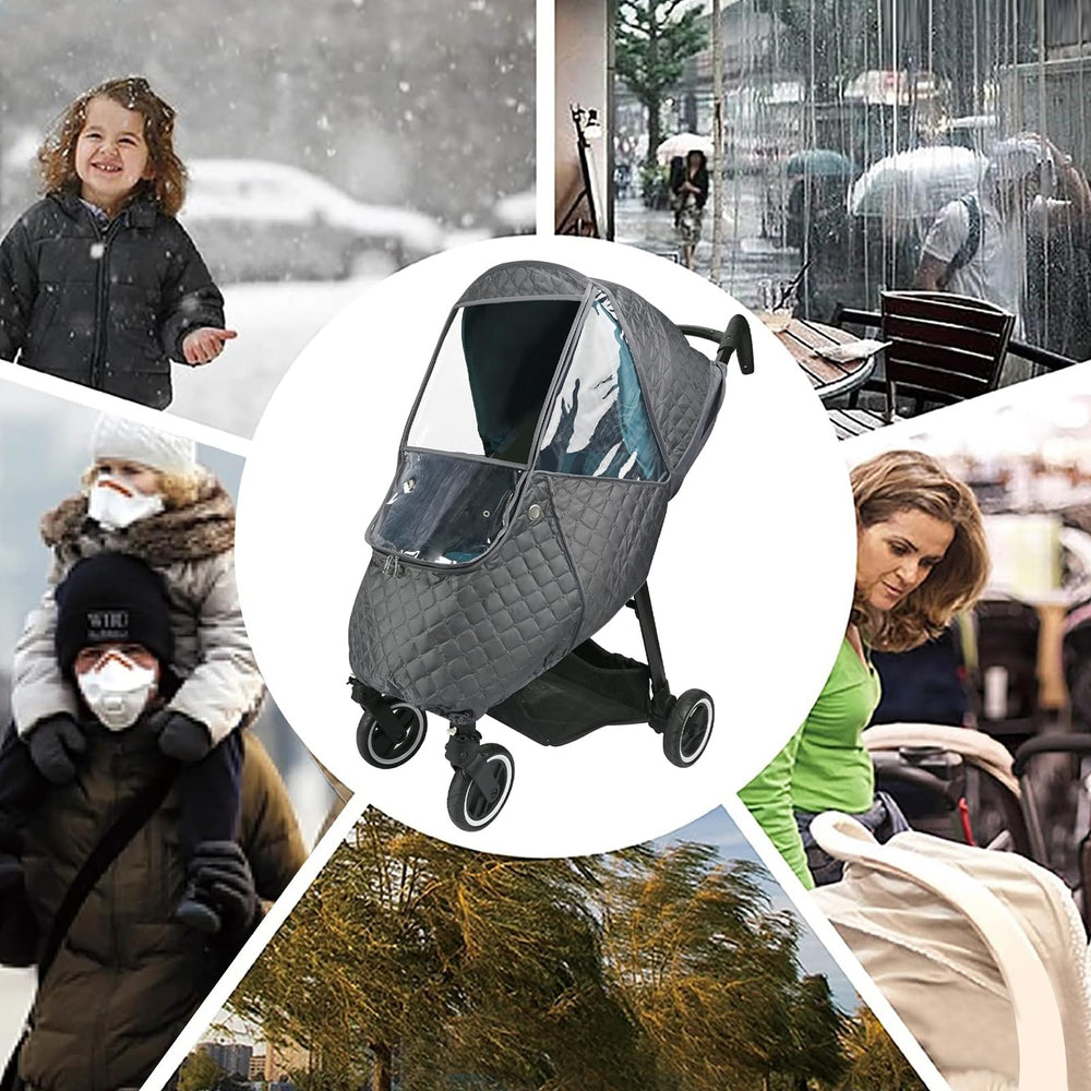 Bebamour rain cover features side air holes for fresh airflow.