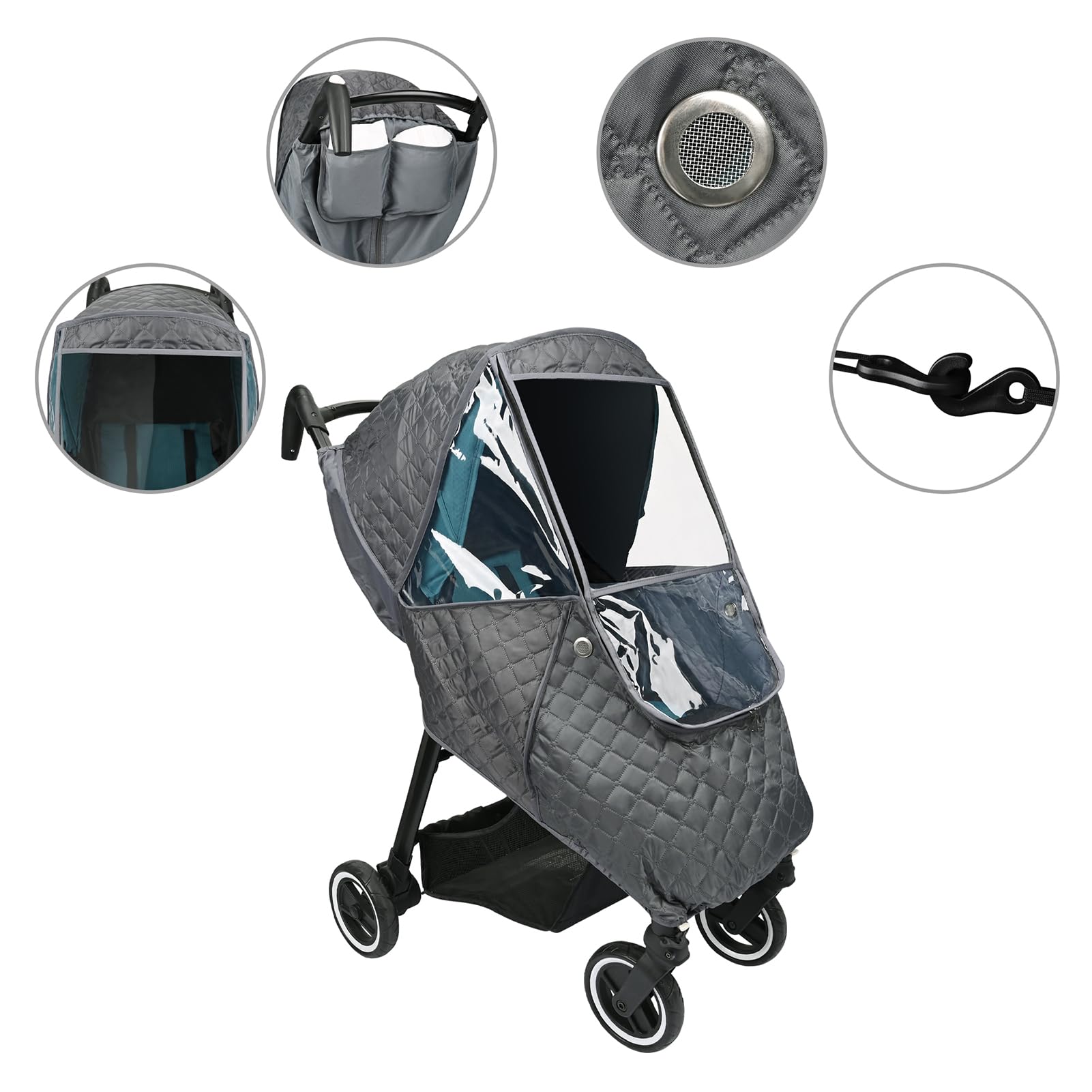 Bebamour protects baby from dust, wind, and cold on travel.