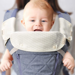 Bebamour teething pad front-attachment keeps carrier front clean and comfortable for baby
