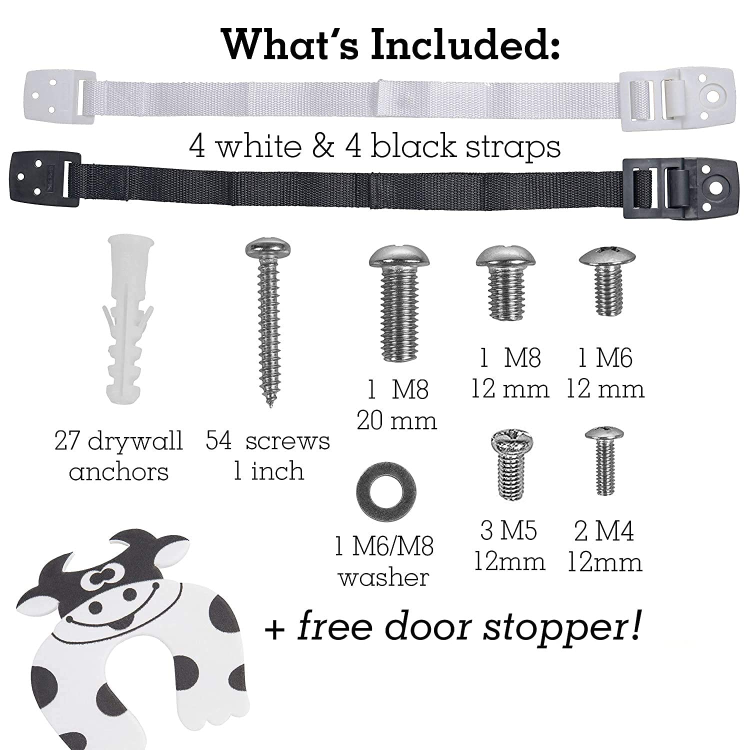 Bebe Earth adjustable wall anchor securing a bookshelf to the wall