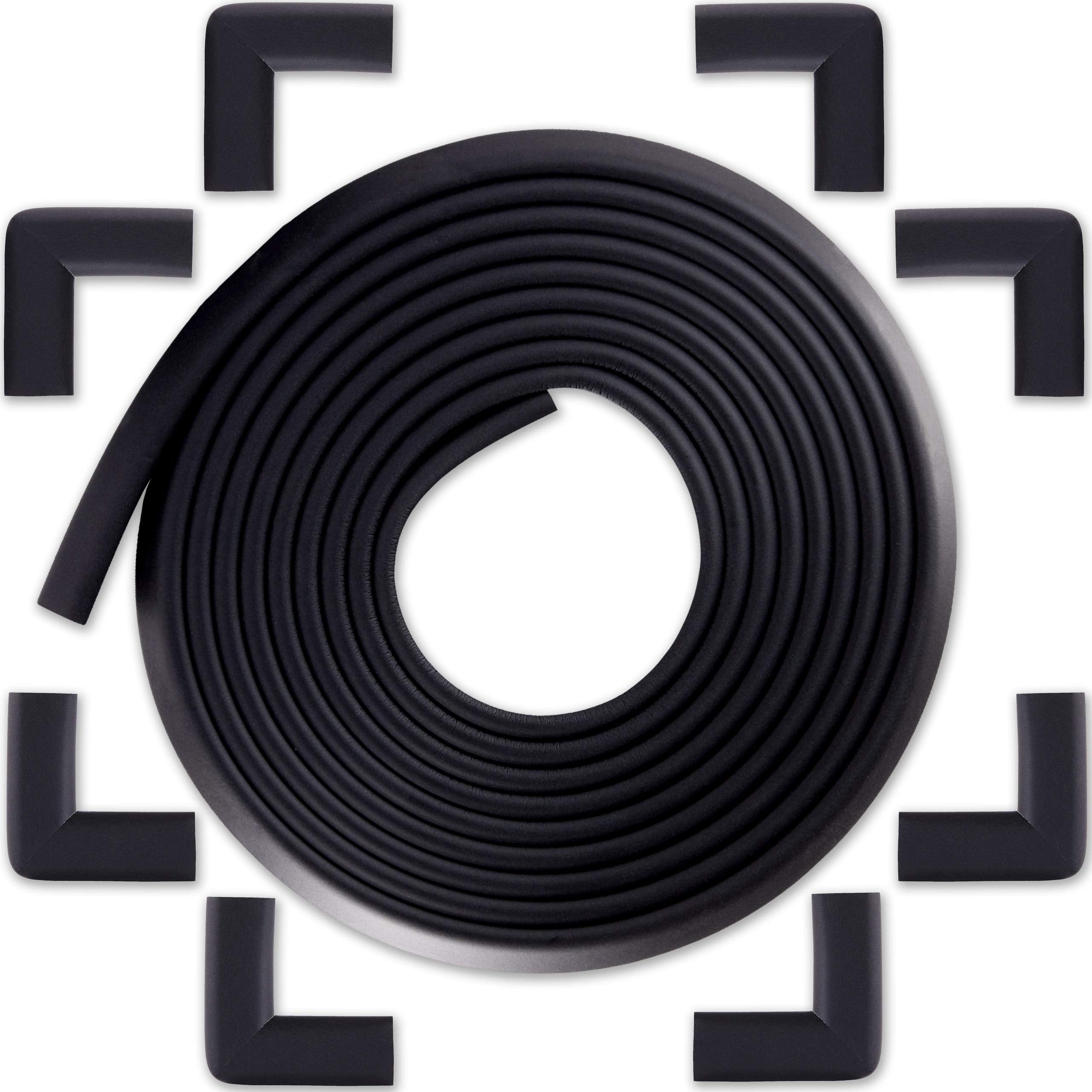 Bébé Earth Onyx Black edge protector on a table edge for safer contact