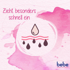 Bebe Zartcreme Vitamin A and E enriched formula supports skin comfort.