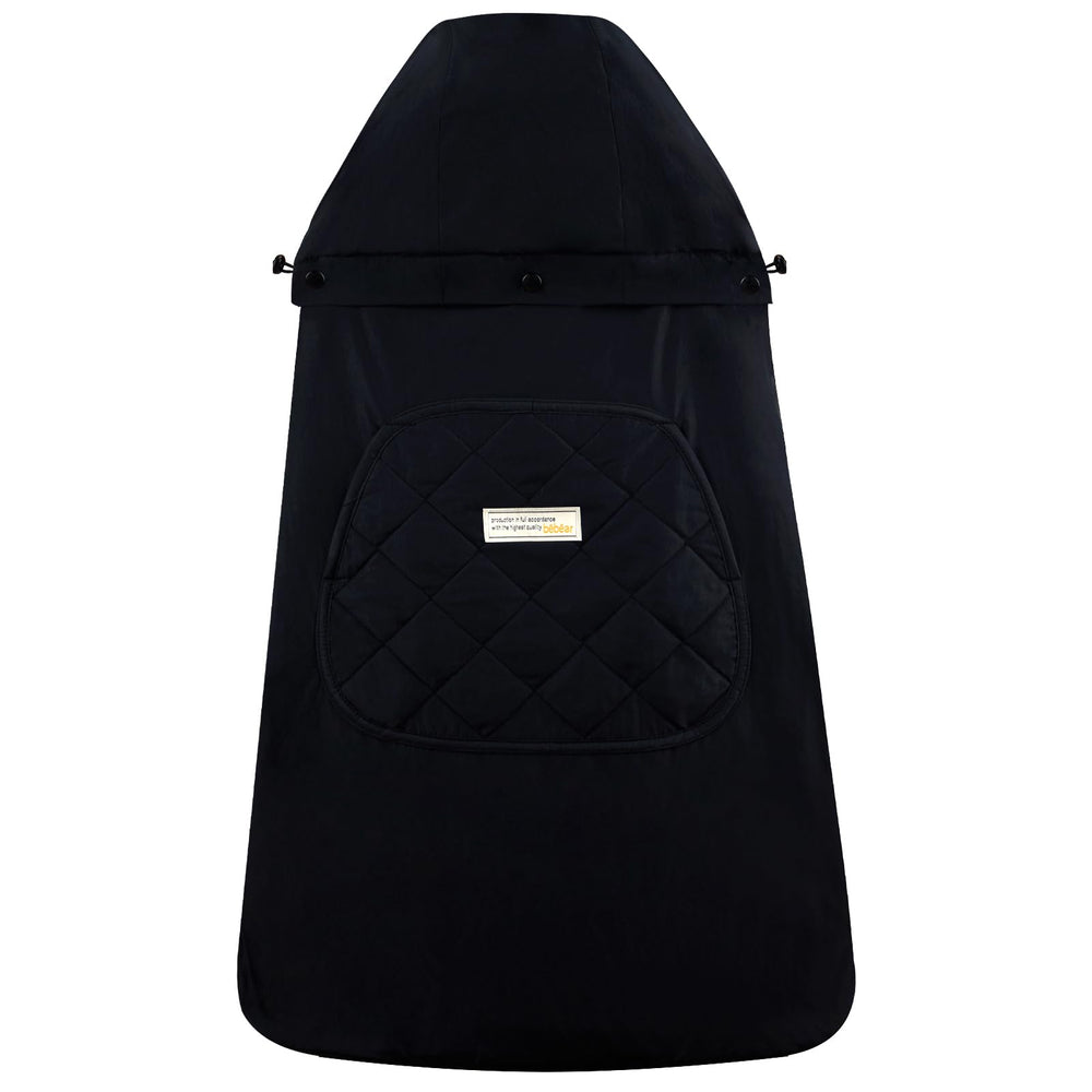Bebear Bebamour Winter Cover back view shows carrier compatibility and convenience