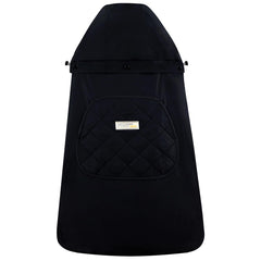 Bebear Bebamour Winter Cover back view shows carrier compatibility and convenience