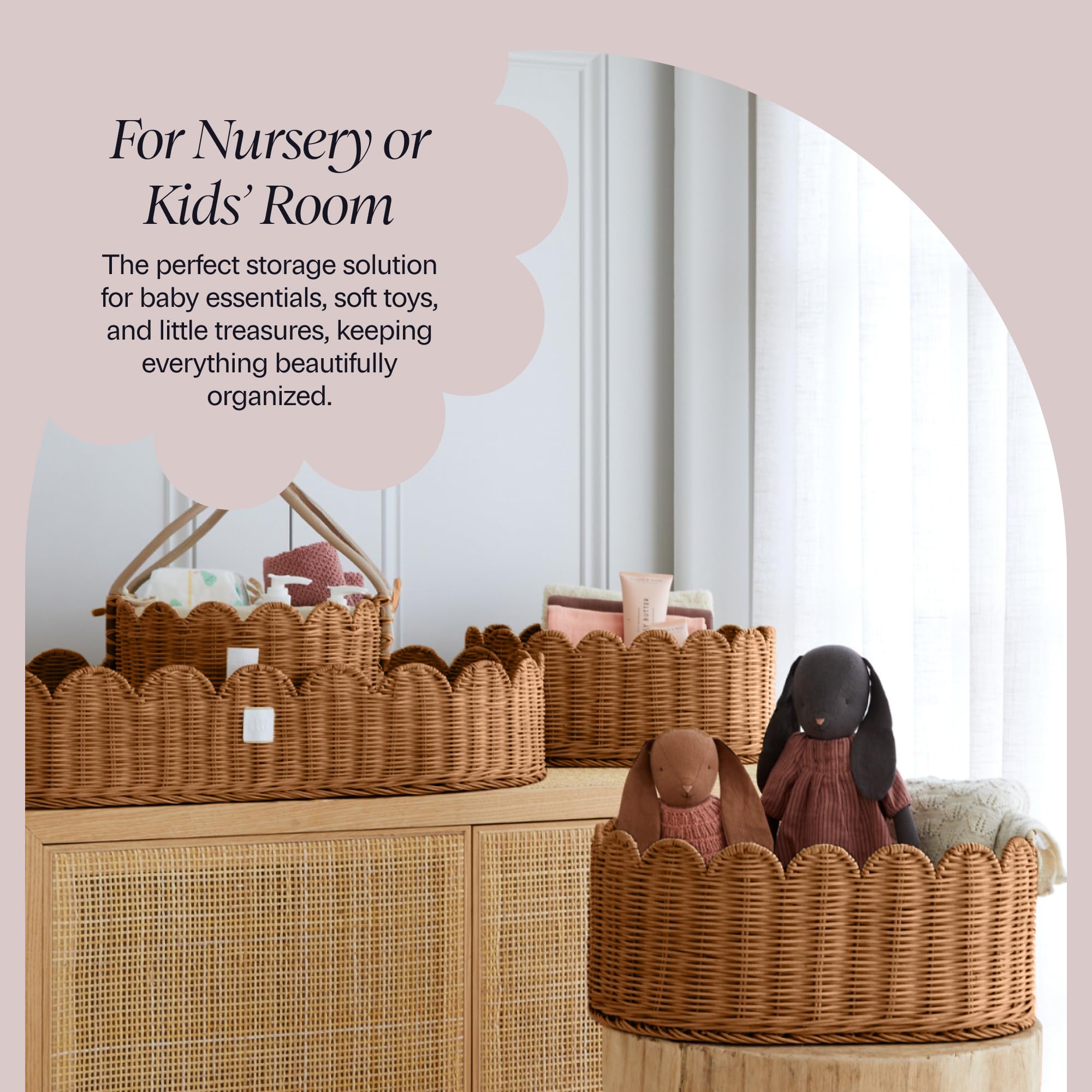 BEBE BASK baby shower gift basket idea for stylish nursery decor