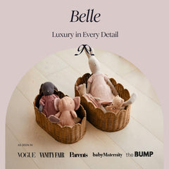 BEBE BASK Belle Mocca woven baskets duo showcasing elegant handwoven texture and storage