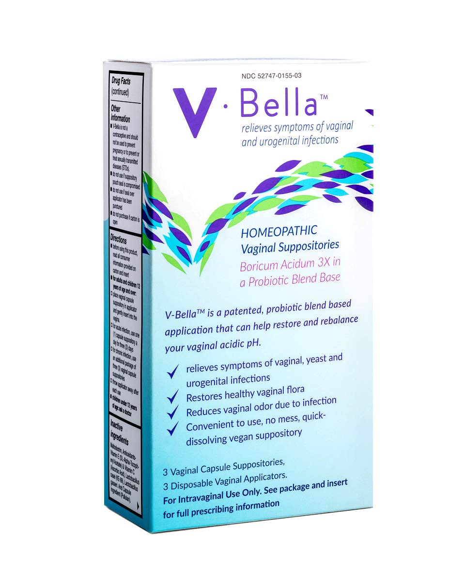 BeBe & Bella V-Bella suppository applicator for quick at-home feminine care.