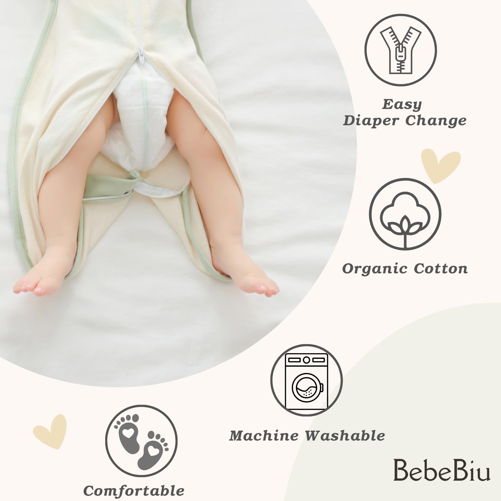 BebeBiu two-pack neutral sleeping bags for easy rotation