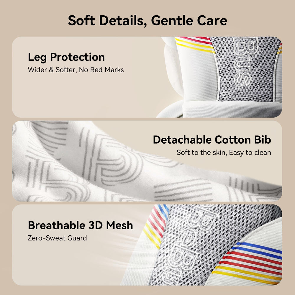 BeBeBus magnetic buckles enable quick, one-person adjustments.