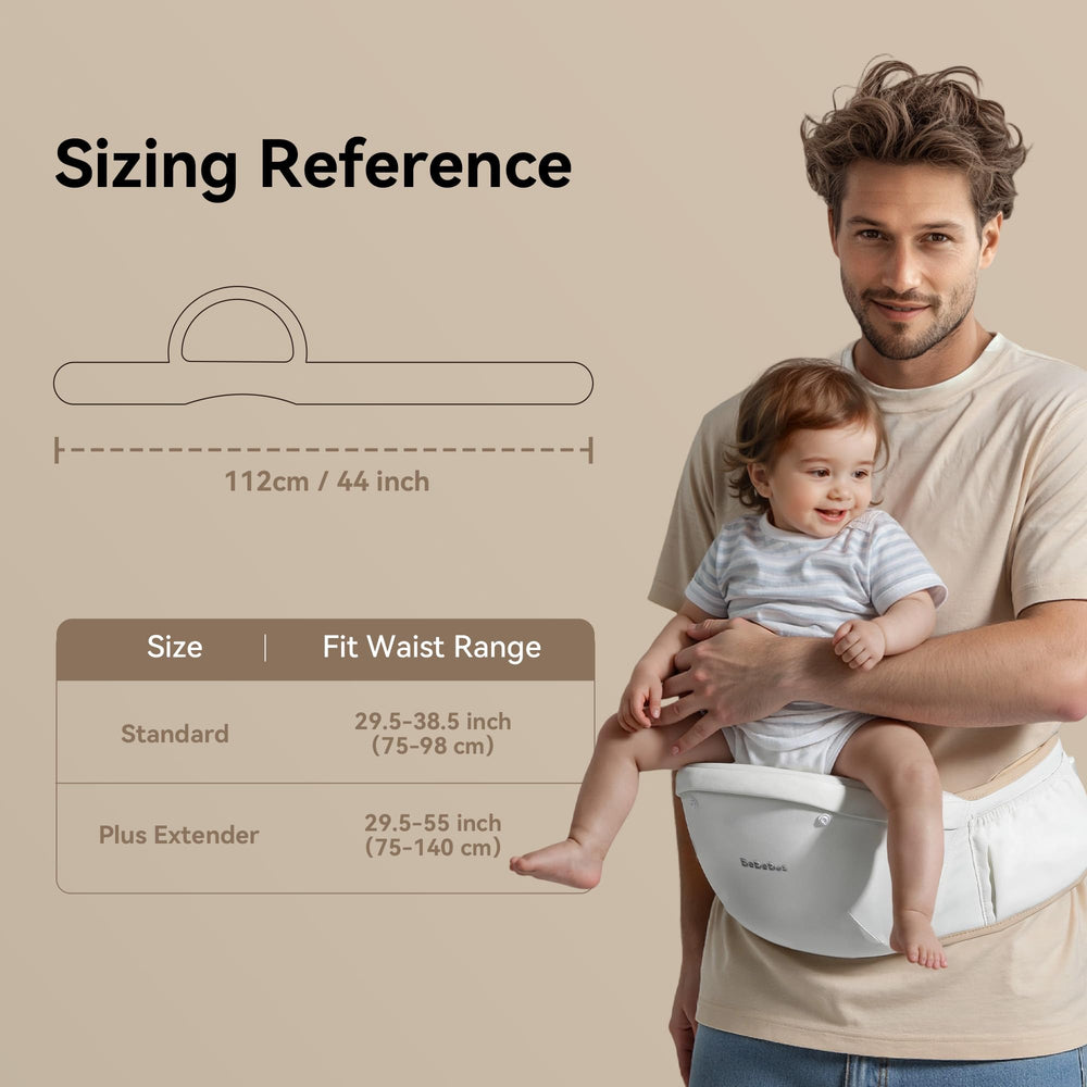 BeBeBus wide waistband comfort supports even weight distribution.