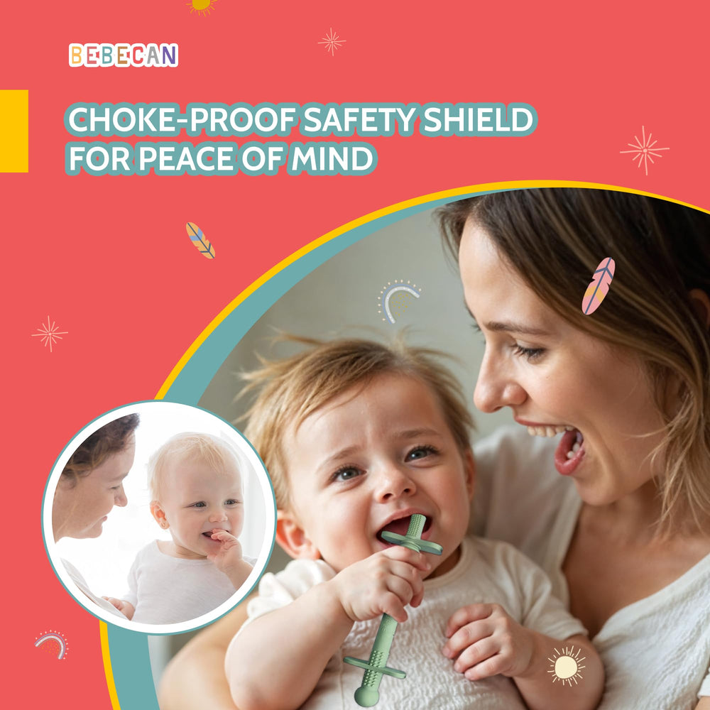 Bebecan clip-attachable teething tubes keep the toy within reach