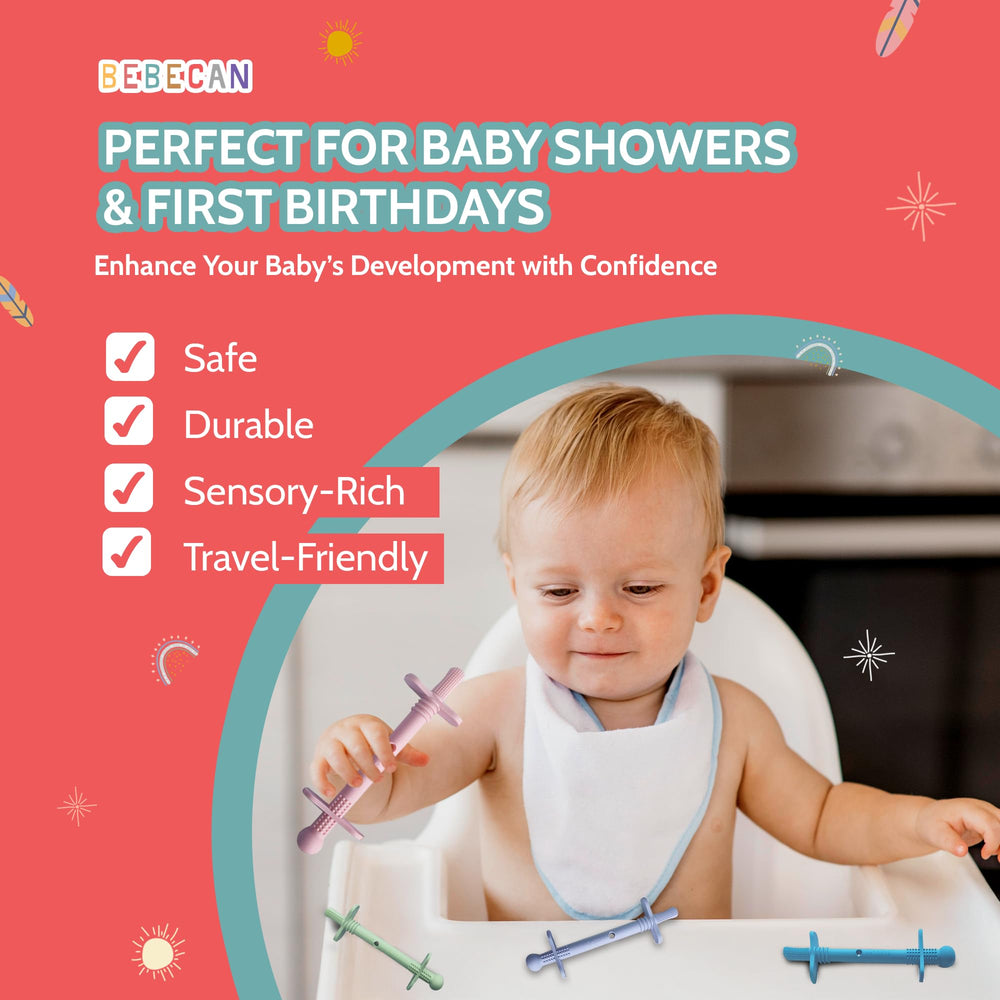 Dishwasher-safe and boil-safe Bebecan teething tubes for daily use