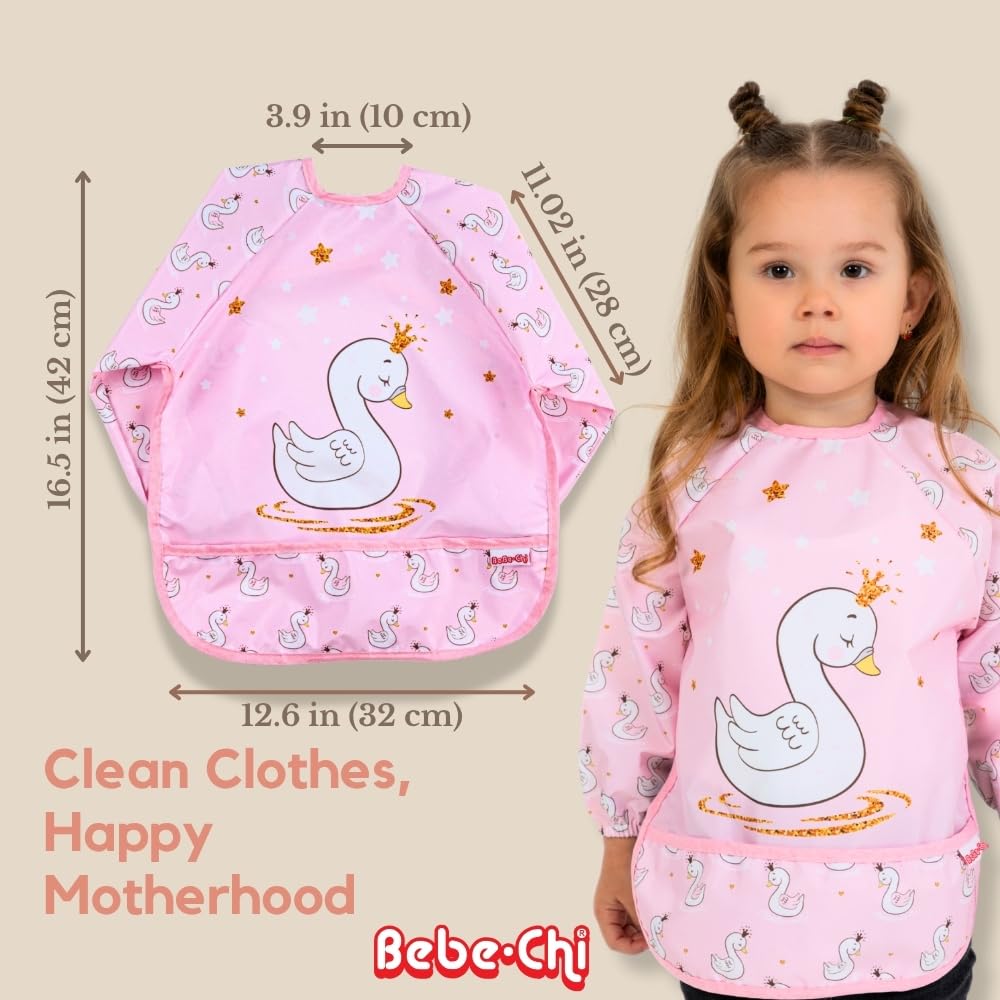 Bebechi bib paired with a table mat for clean dining setup