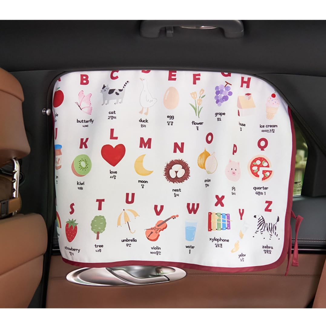 bebedeco sun shade curtain close-up magnet shows durable magnets for secure hold