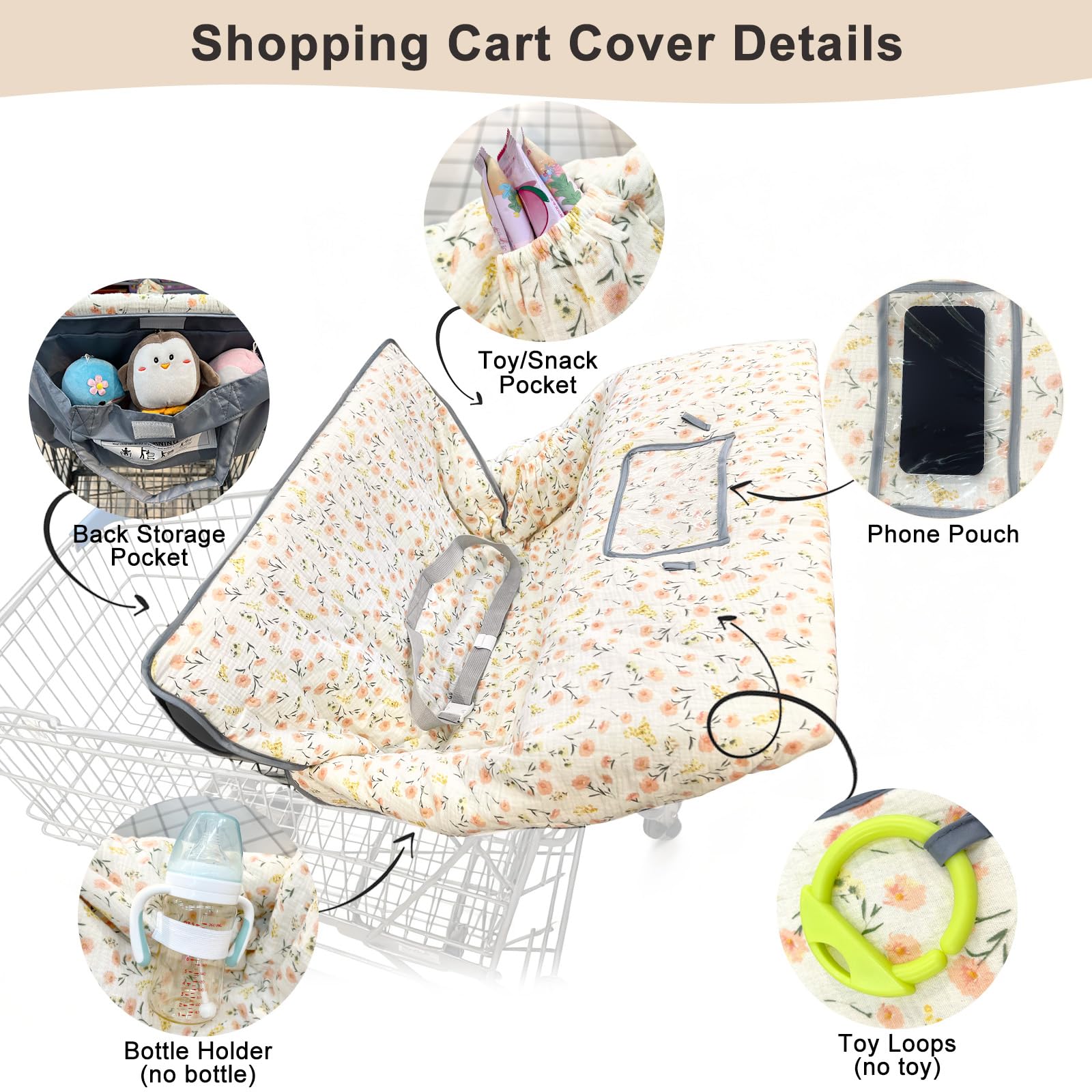 BeBeJoJo high chair cover in use on a restaurant chair