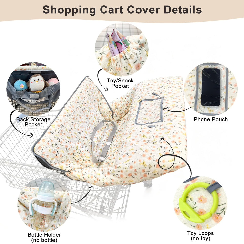 BeBeJoJo high chair cover in use on a restaurant chair