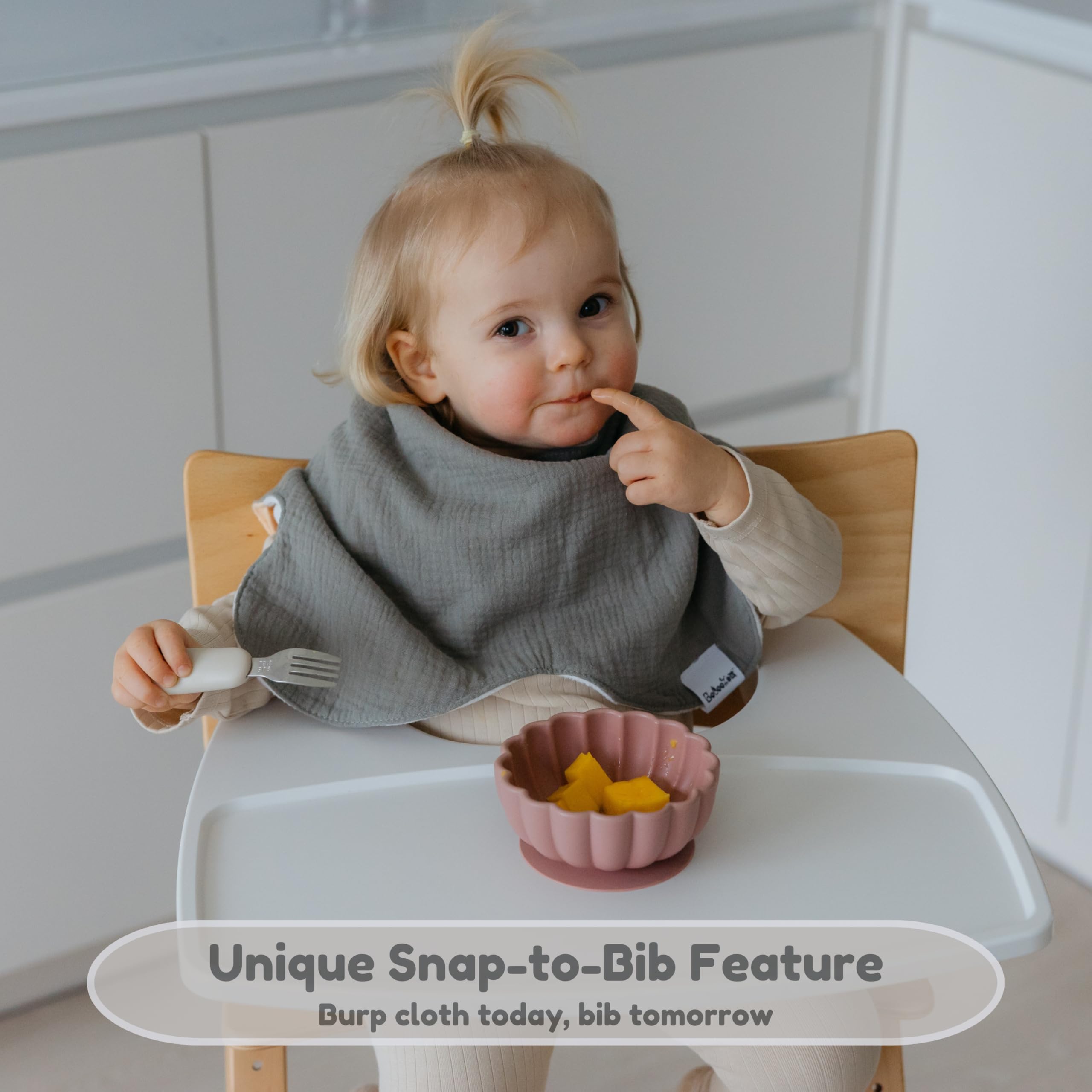 Bebeezoo pack of 2 burp cloths kept ready for daily use