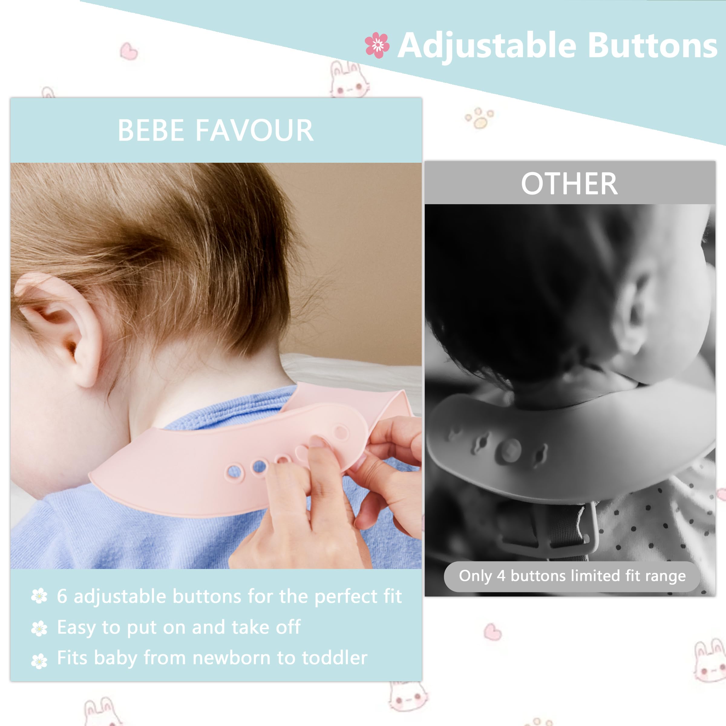 Bebe Favour wipe-clean surface after meals for quick cleanup