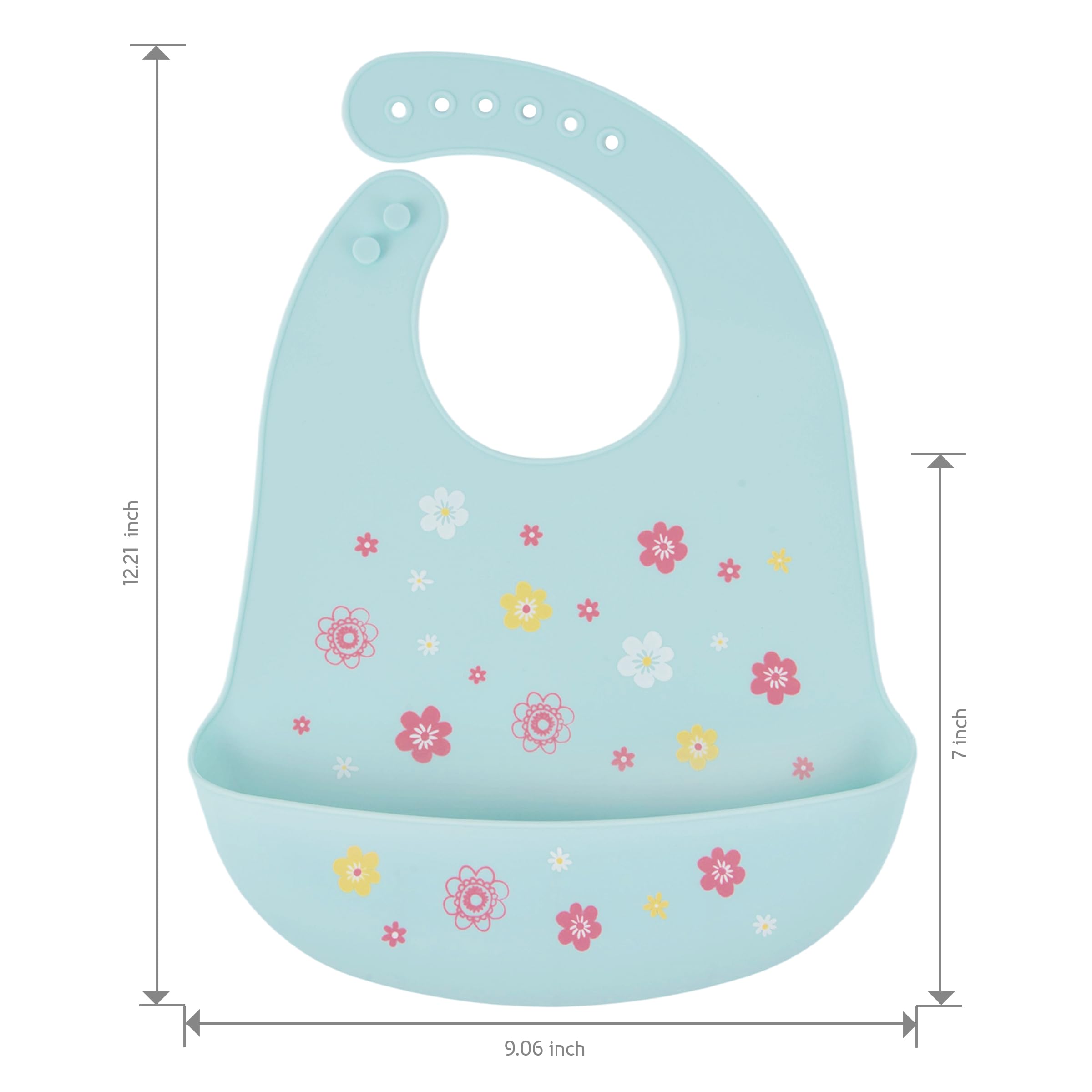 Bebe Favour silicone bib close-up showing non-toxic material and soft edges