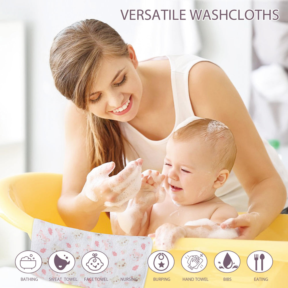 BEBE FAVOUR gift-ready packaging featuring the 4-pack baby washcloths